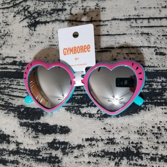Gymboree Girls Watermelon Heart Sunglasses Splish-Splash SIZE 6+ NWT - Picture 1 of 4
